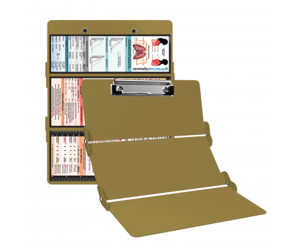 WhiteCoat Clipboard® Trifold - Tactical Brown Respiratory Therapy Edition